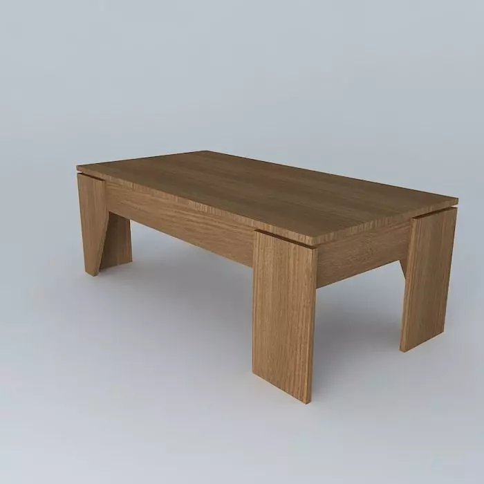 table wooden coffee Free 3D model_0