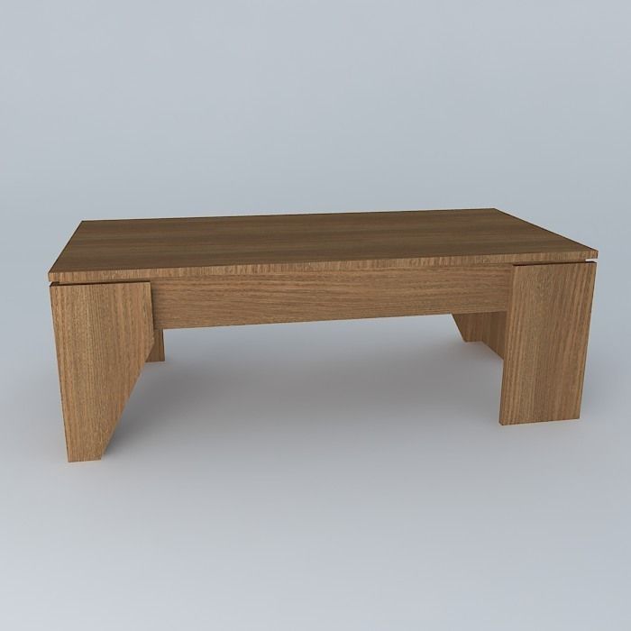 table wooden coffee Free 3D model_2