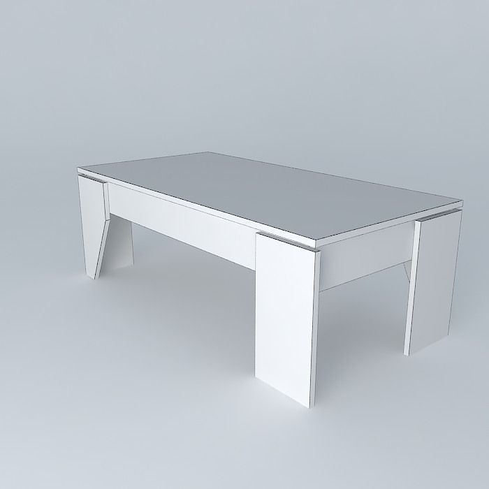 table wooden coffee Free 3D model_4