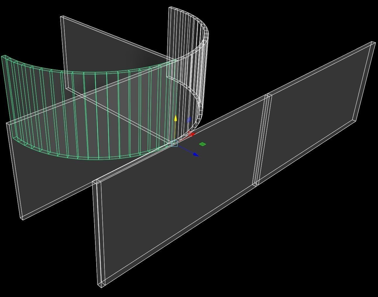 Concrete Wall - modular  Low-poly 3D model_11