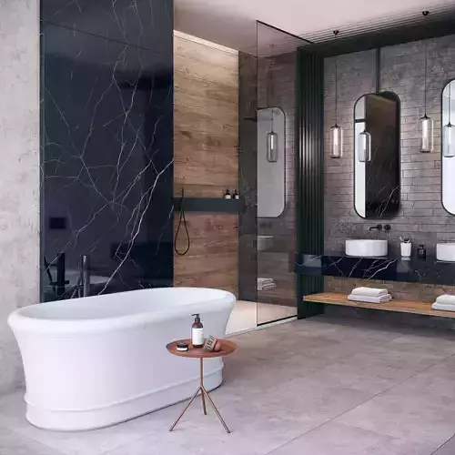 Bathroom Noir Laurent scene FLAVIKER CATALOG 3D model