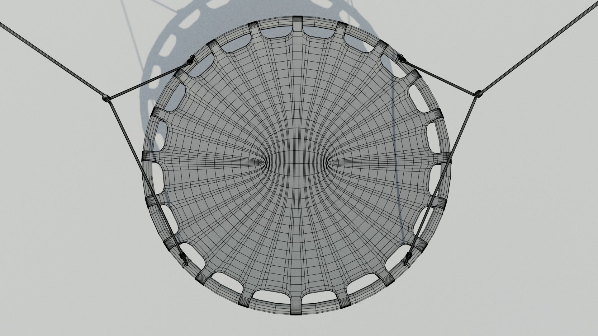 Swings nest seat with hanging ropes 3D model_16