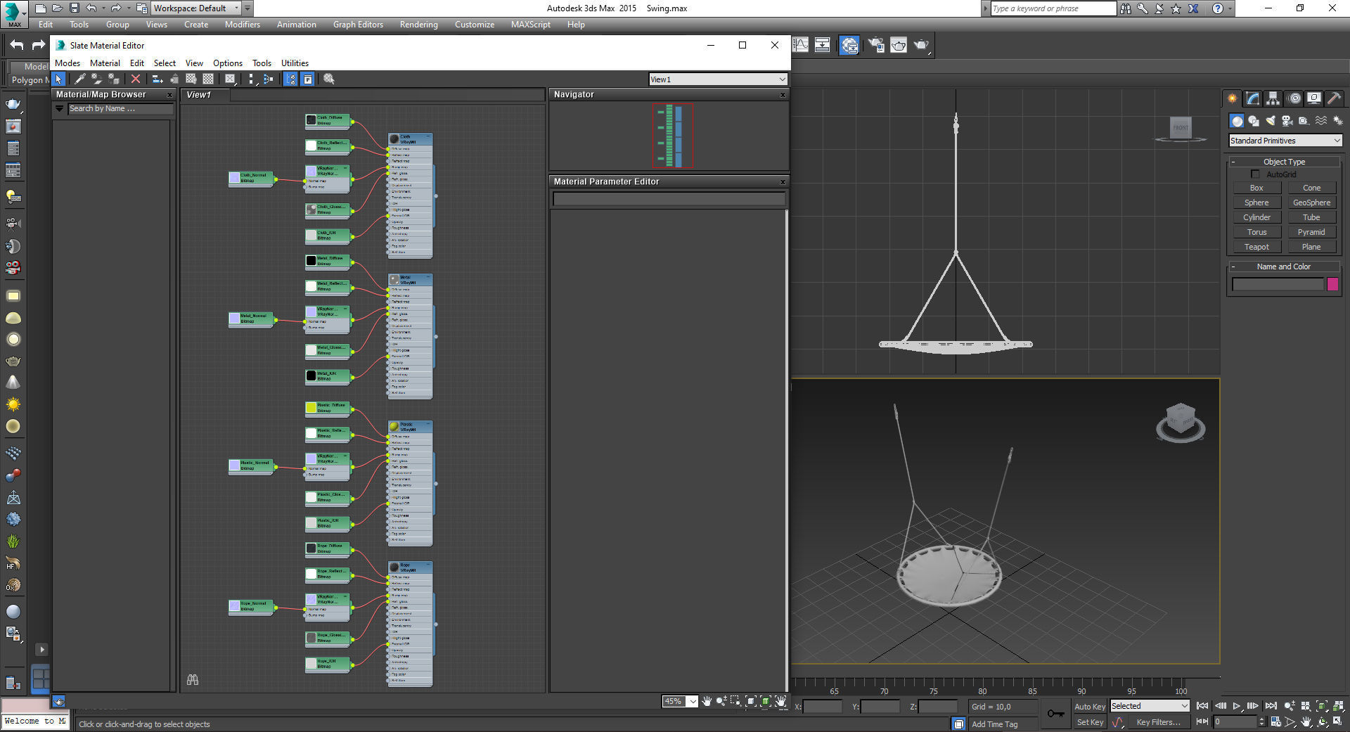 Swings nest seat with hanging ropes 3D model_12