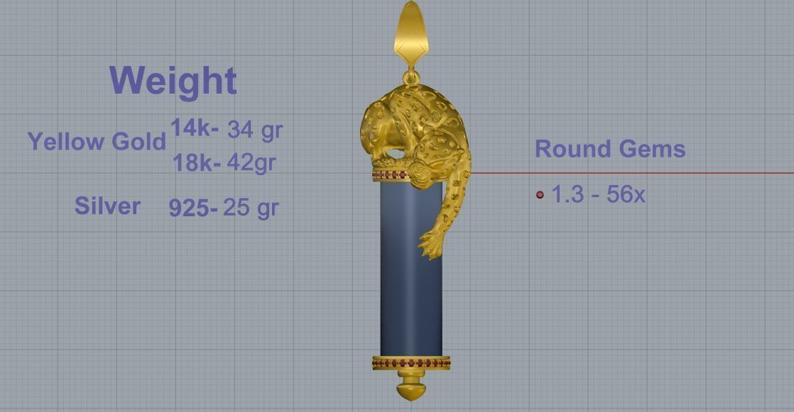 Magerit  Pendant  3D print model_3