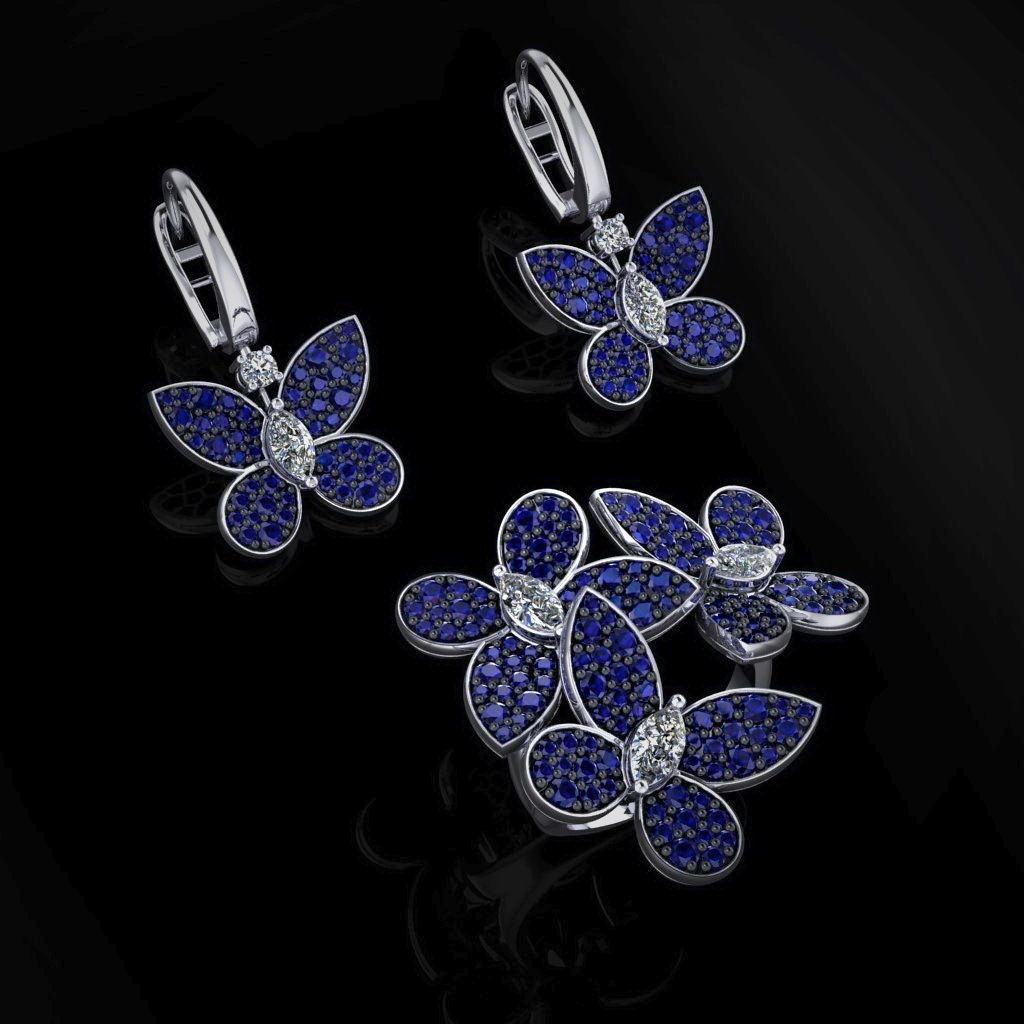 Ring and Earrings 39 3D print model_4