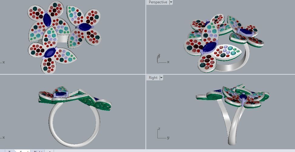 Ring and Earrings 39 3D print model_14