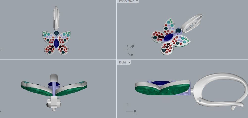 Ring and Earrings 39 3D print model_17