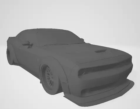 fffffff dodge challenger Free 3D model