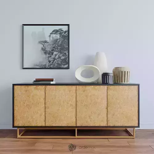 Media Console with decor