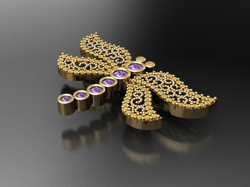 H47- Diamond Necklace 3D print model_2