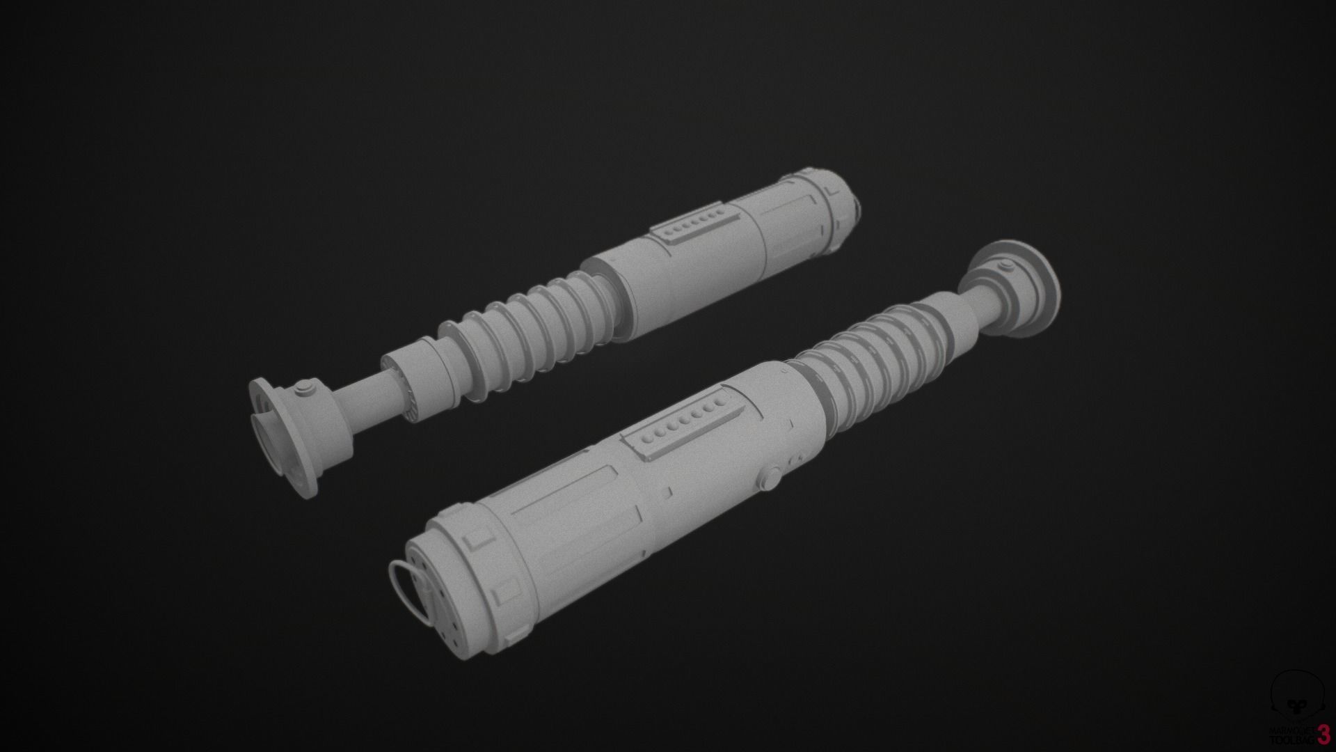 Lightsaber star wars force awakens 3D model_2