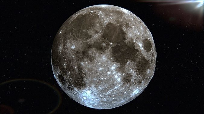 Detailed  photorealistic Moon  HIGH-poly  30K textures 3D model