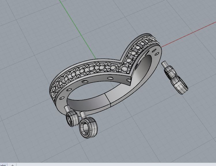 Ring and Earrings 40 3D print model_10