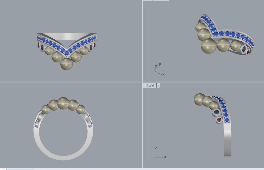 Ring and Earrings 40 3D print model_7