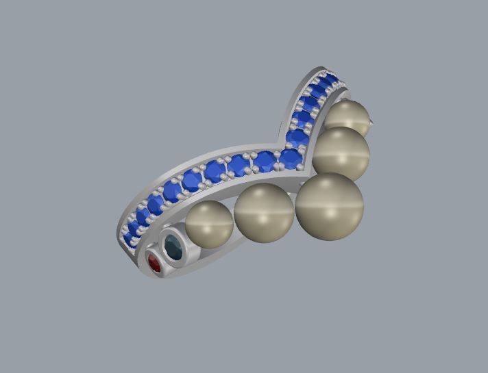 Ring and Earrings 40 3D print model_6