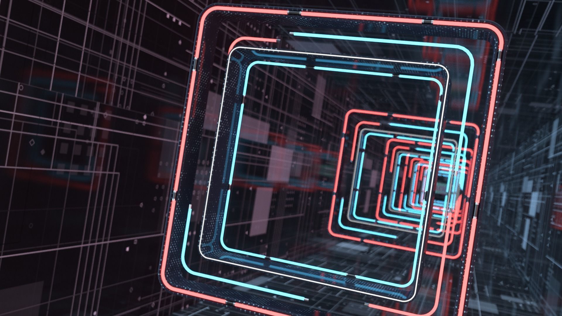 Technology box shuttle board 3D model_1