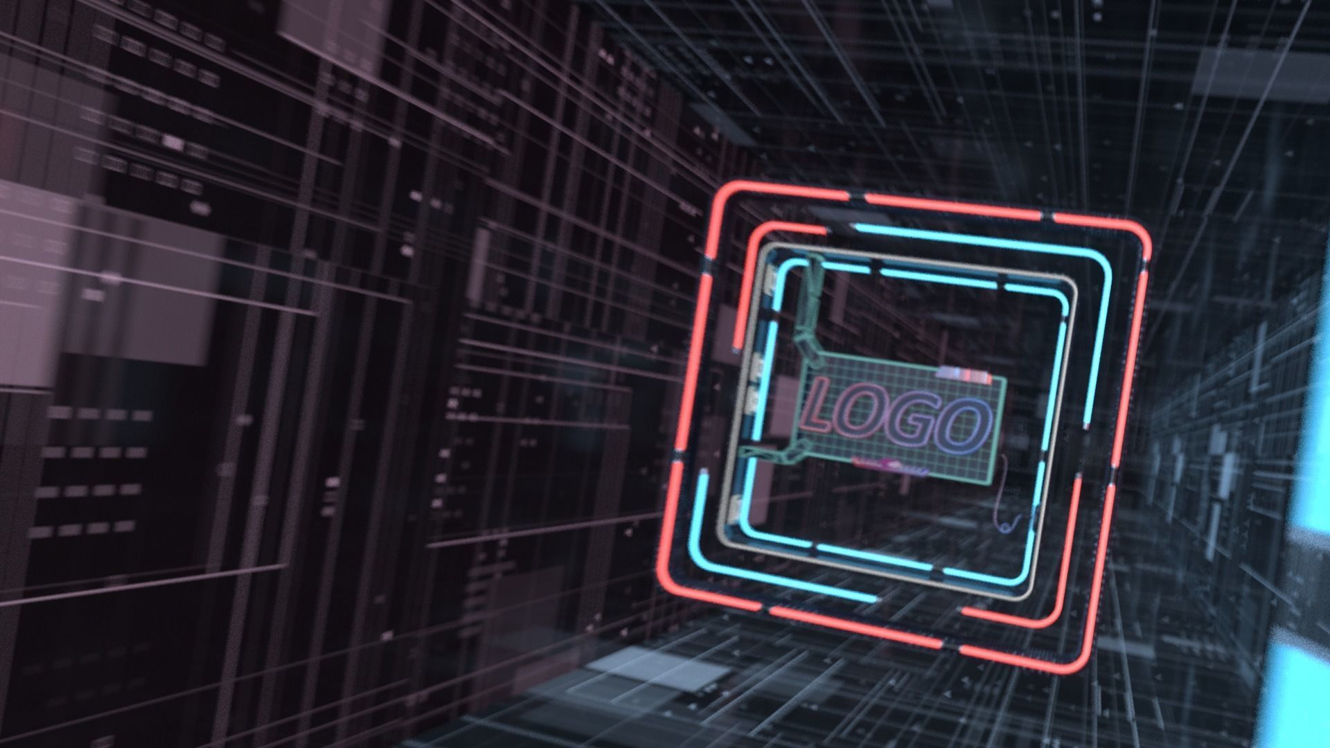 Technology box shuttle board 3D model_2