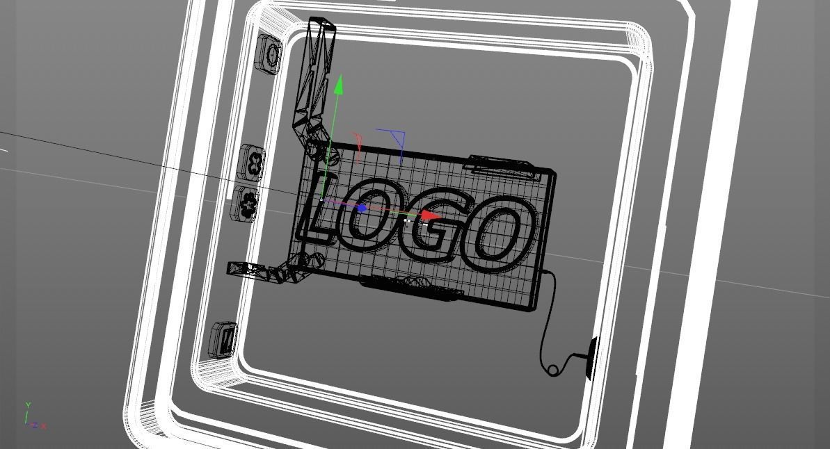 Technology box shuttle board 3D model_5