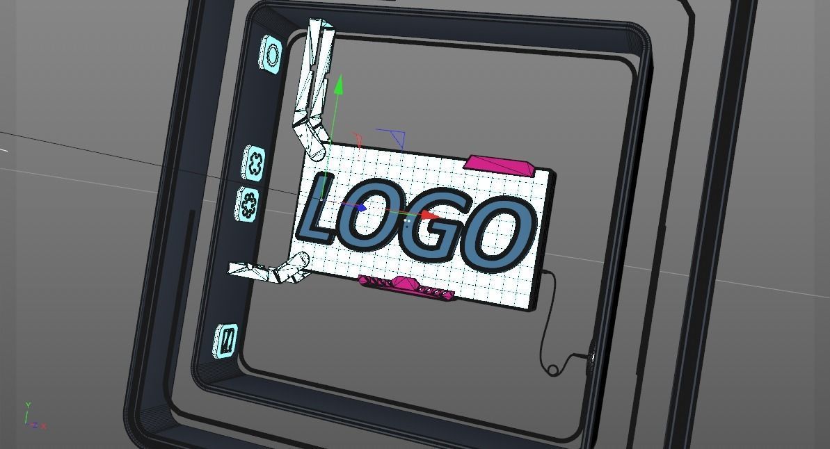 Technology box shuttle board 3D model_4