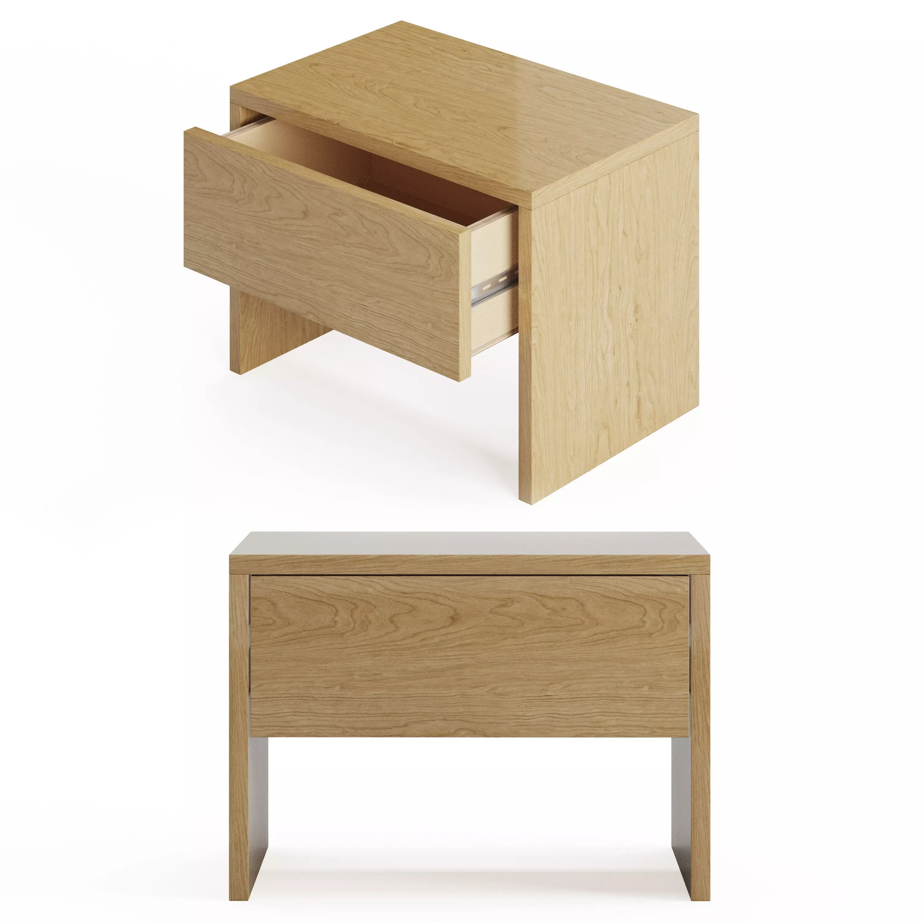 Kyoto Bedside Drawer Table 3D model