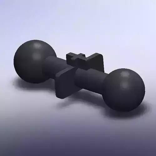 STL 3D Printable Action Figure Ball Joint Hip Peg