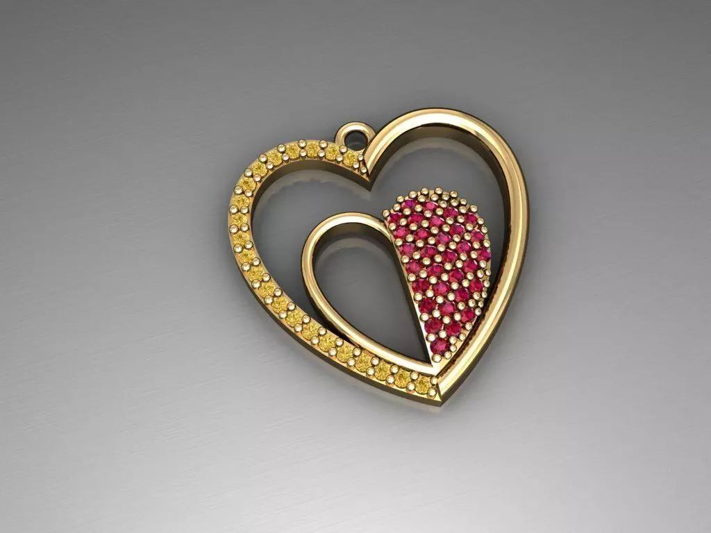 H74-Diamond Necklace 3D print model_0