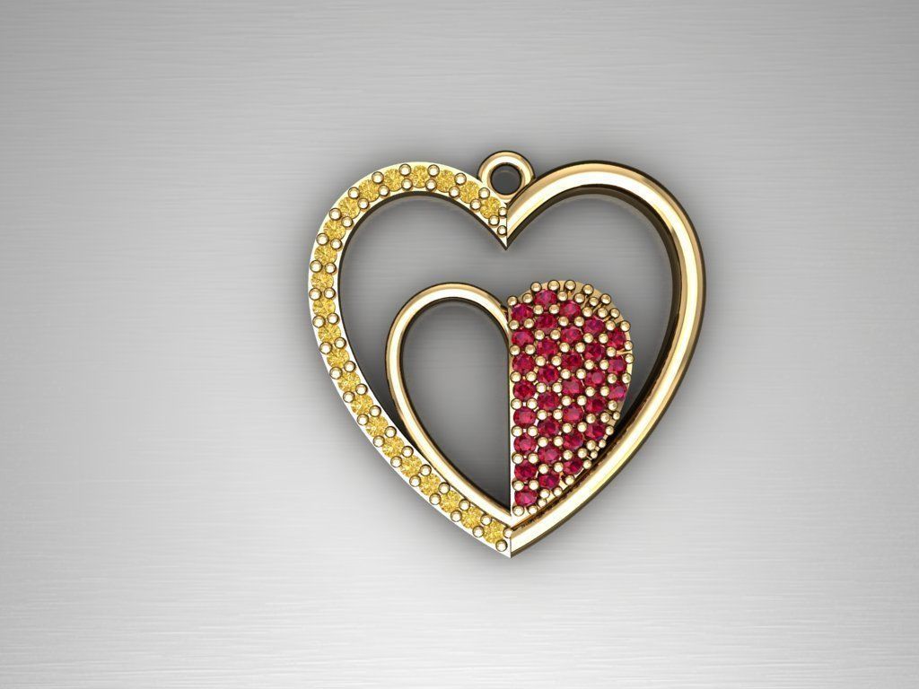 H74-Diamond Necklace 3D print model_2