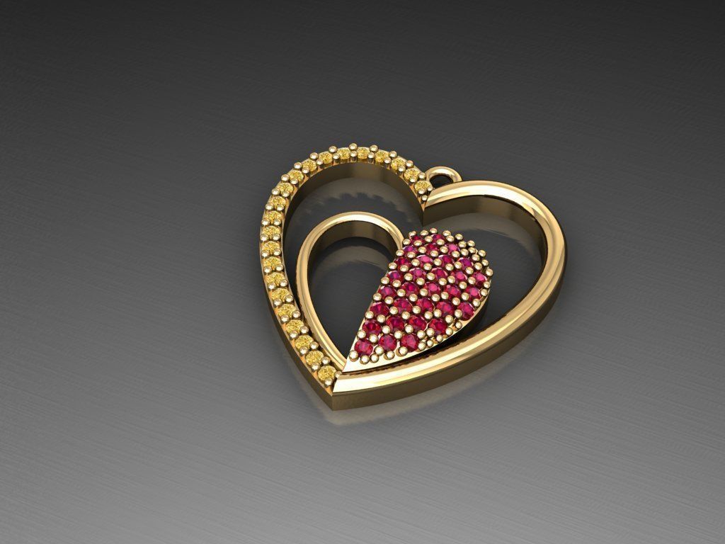 H74-Diamond Necklace 3D print model_1