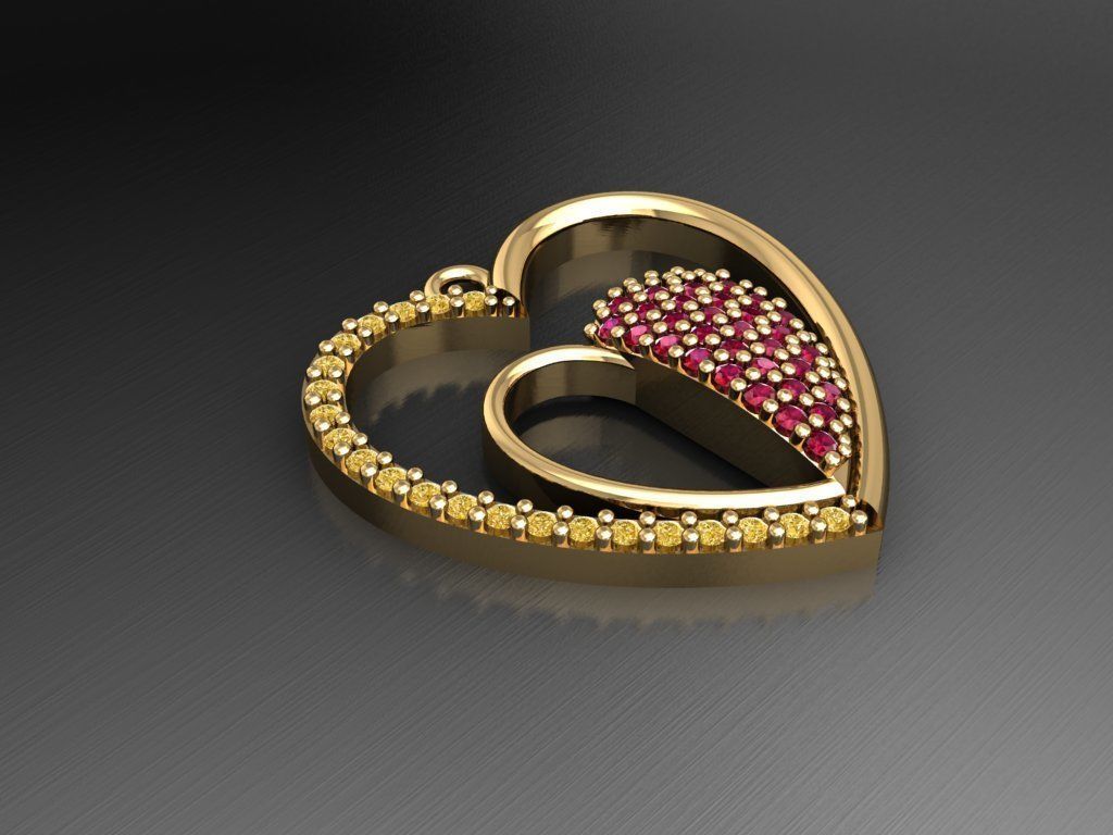 H74-Diamond Necklace 3D print model_3