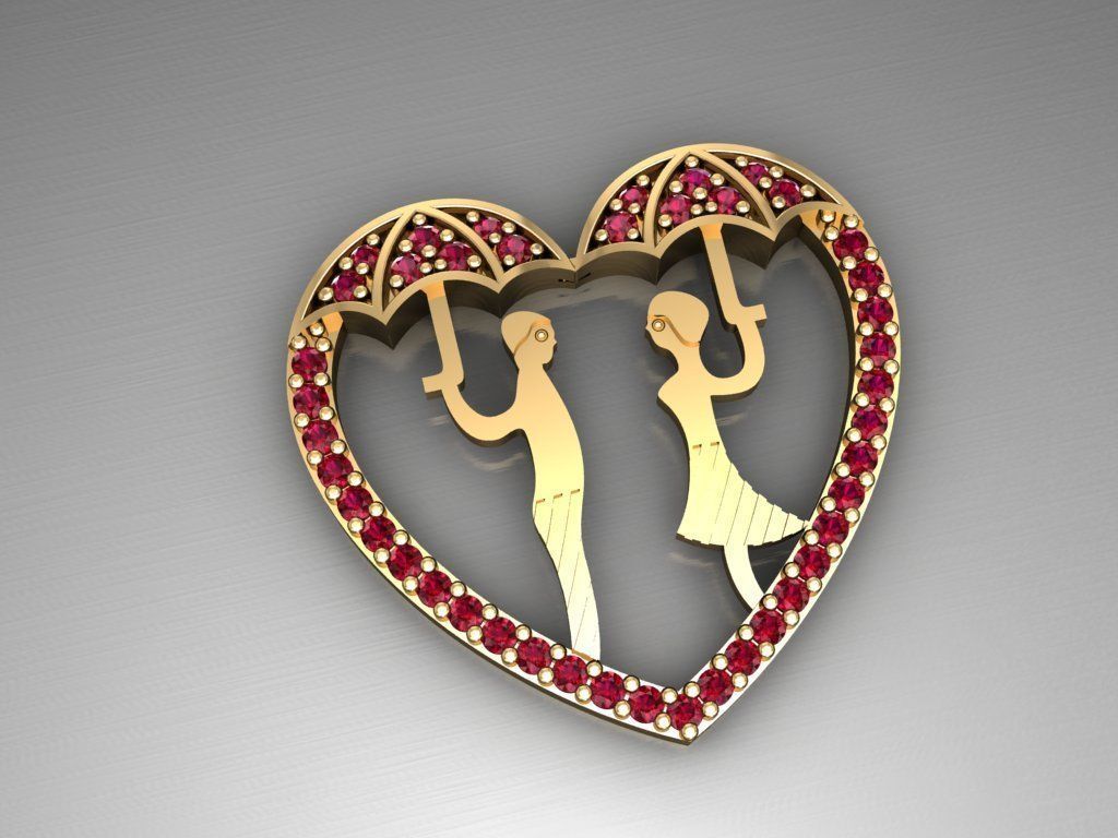 H83- Diamond Necklace 3D print model_2