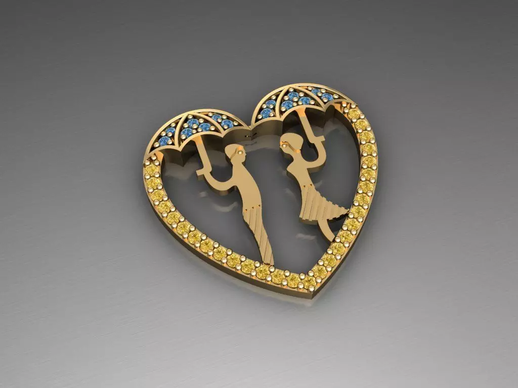 H83- Diamond Necklace 3D print model_0