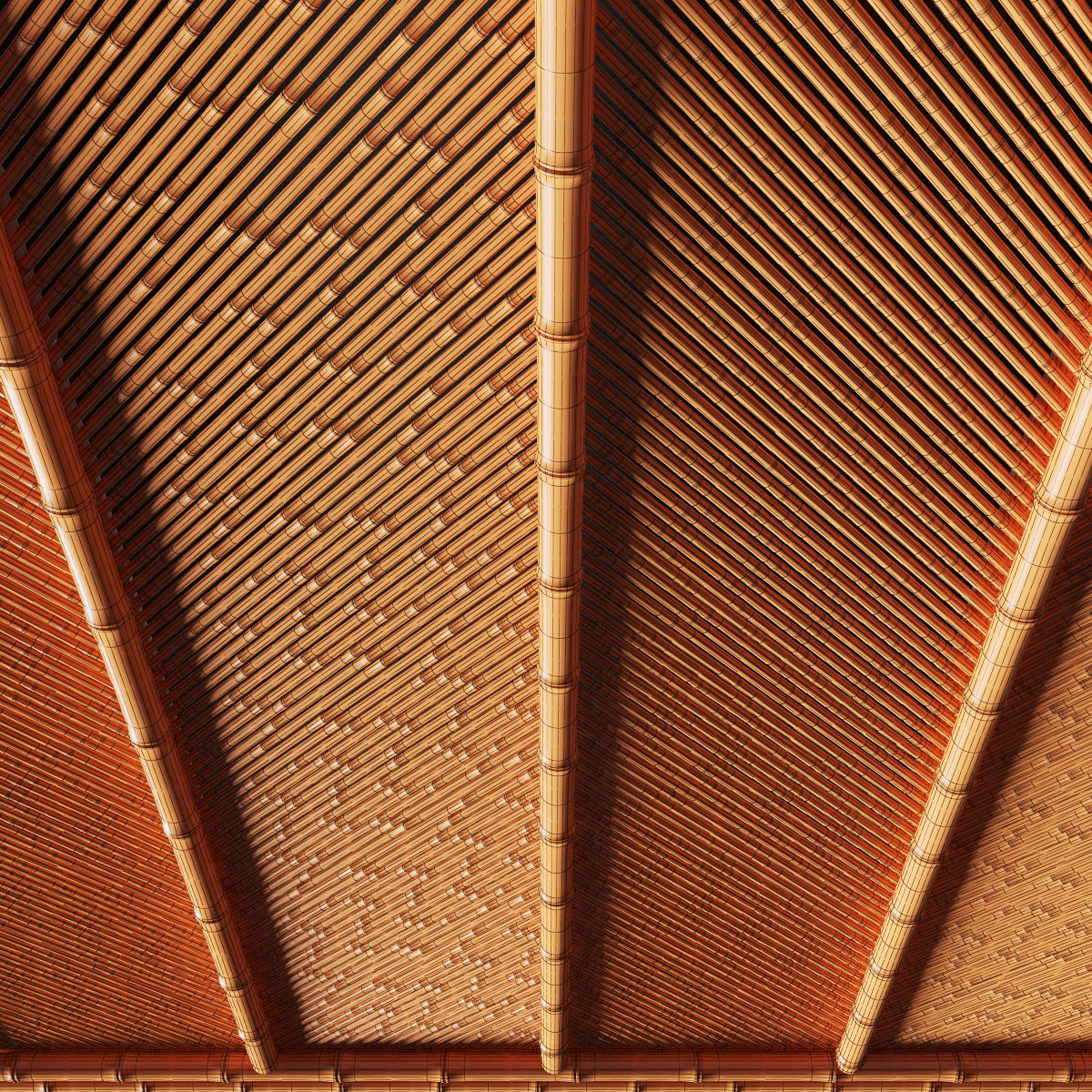 Ceiling bamboo angle n1 3D model_27