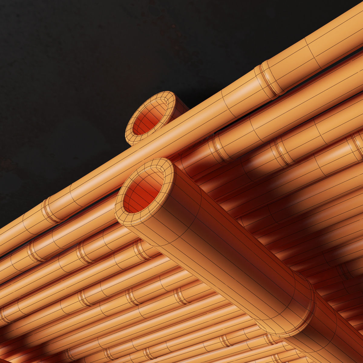 Ceiling bamboo angle n1 3D model_21