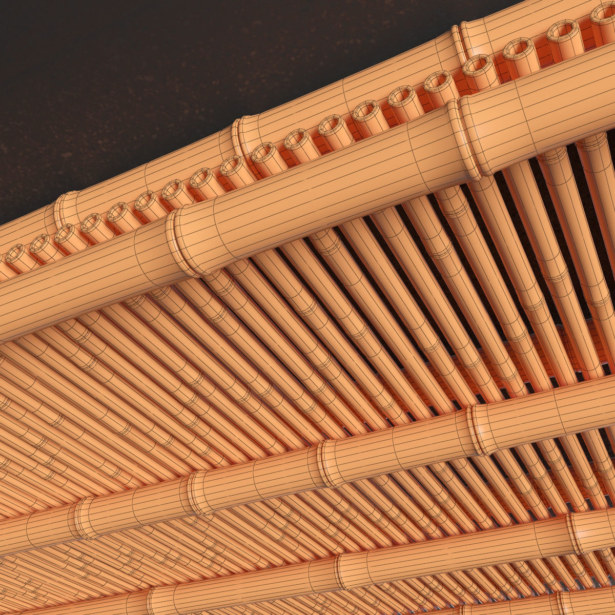 Ceiling bamboo angle n1 3D model_28