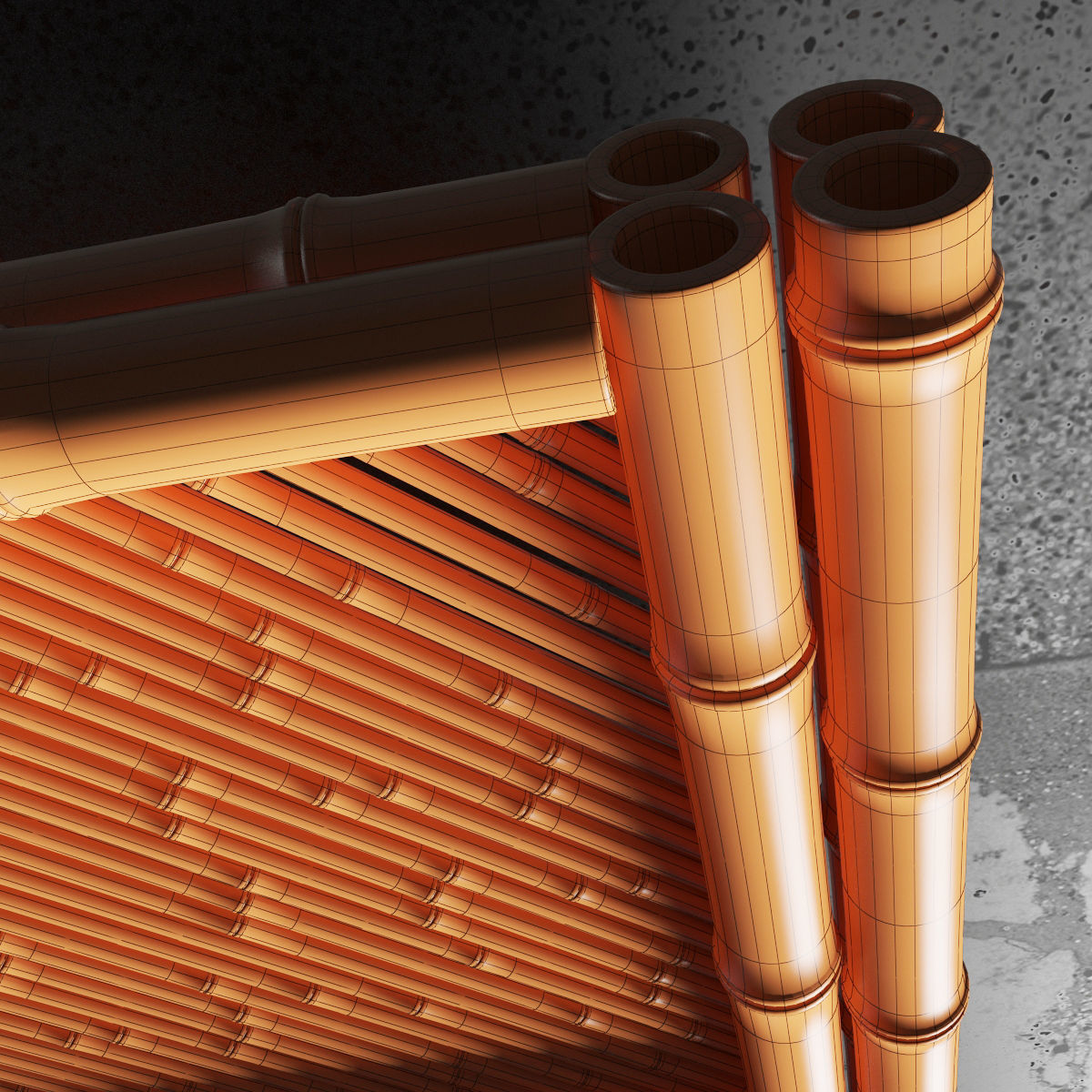 Ceiling bamboo angle n1 3D model_31