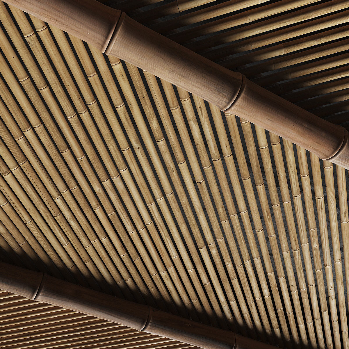 Ceiling bamboo angle n1 3D model_11