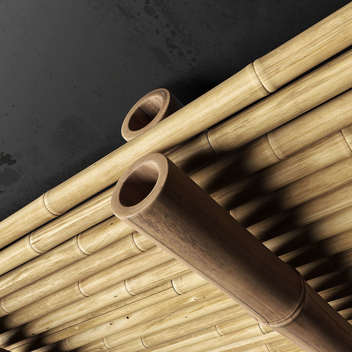 Ceiling bamboo angle n1 3D model_18
