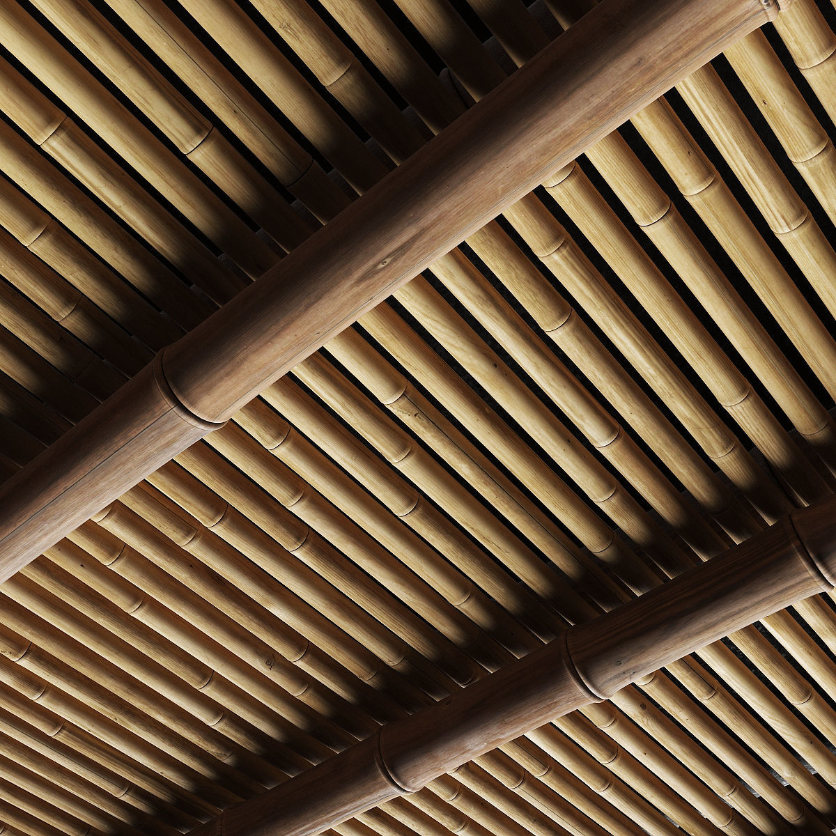 Ceiling bamboo angle n1 3D model_15