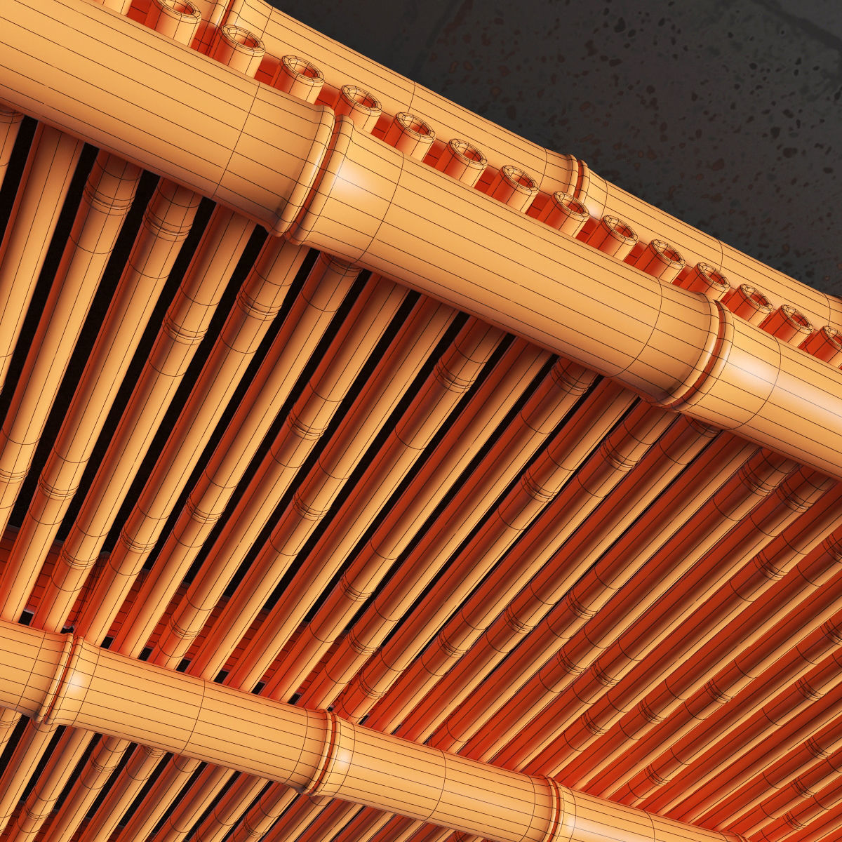 Ceiling bamboo angle n1 3D model_19