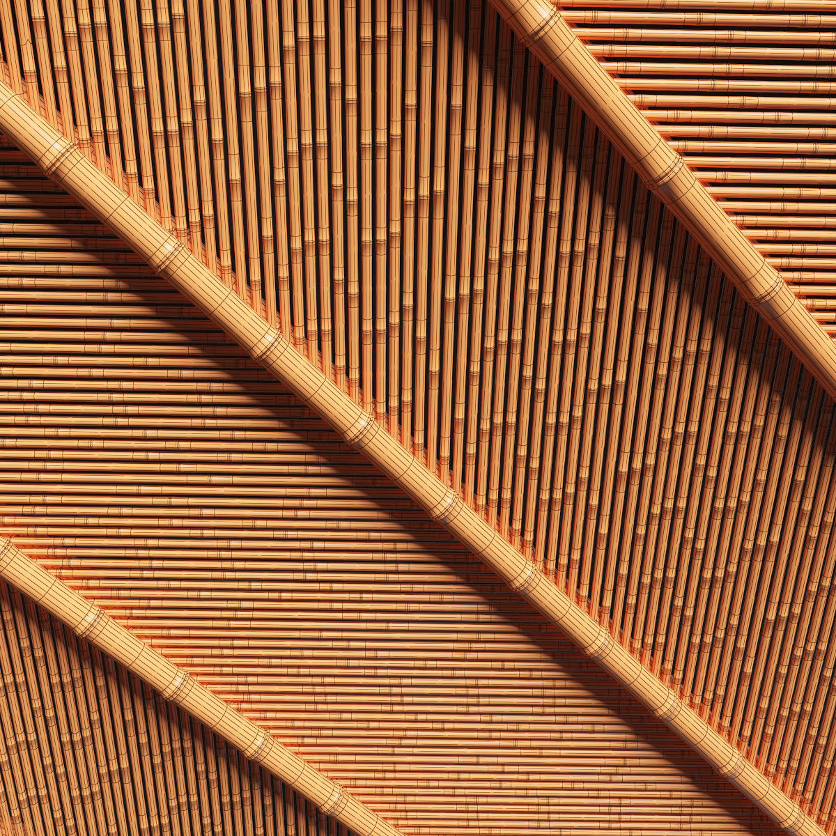 Ceiling bamboo angle n1 3D model_30