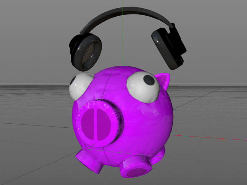 DJ Pig Balloon Free low-poly 3D model_7