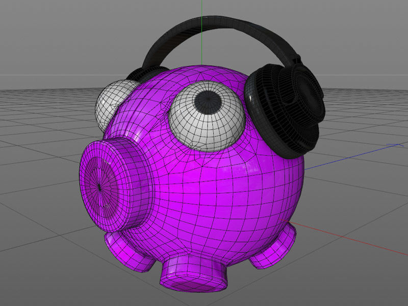DJ Pig Balloon Free low-poly 3D model_6