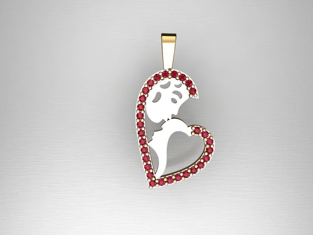 H92- Diamond Necklace 3D print model_2