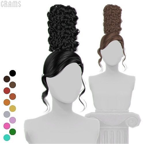Monet X Change Hair Low-poly 3D model