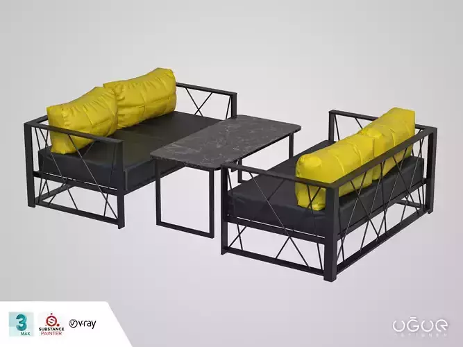 Armchair Set sofa with cushions