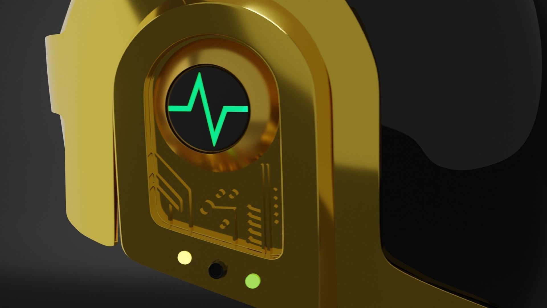 Daft Punk - Guy Manuel 3D Helmet 3D model_4