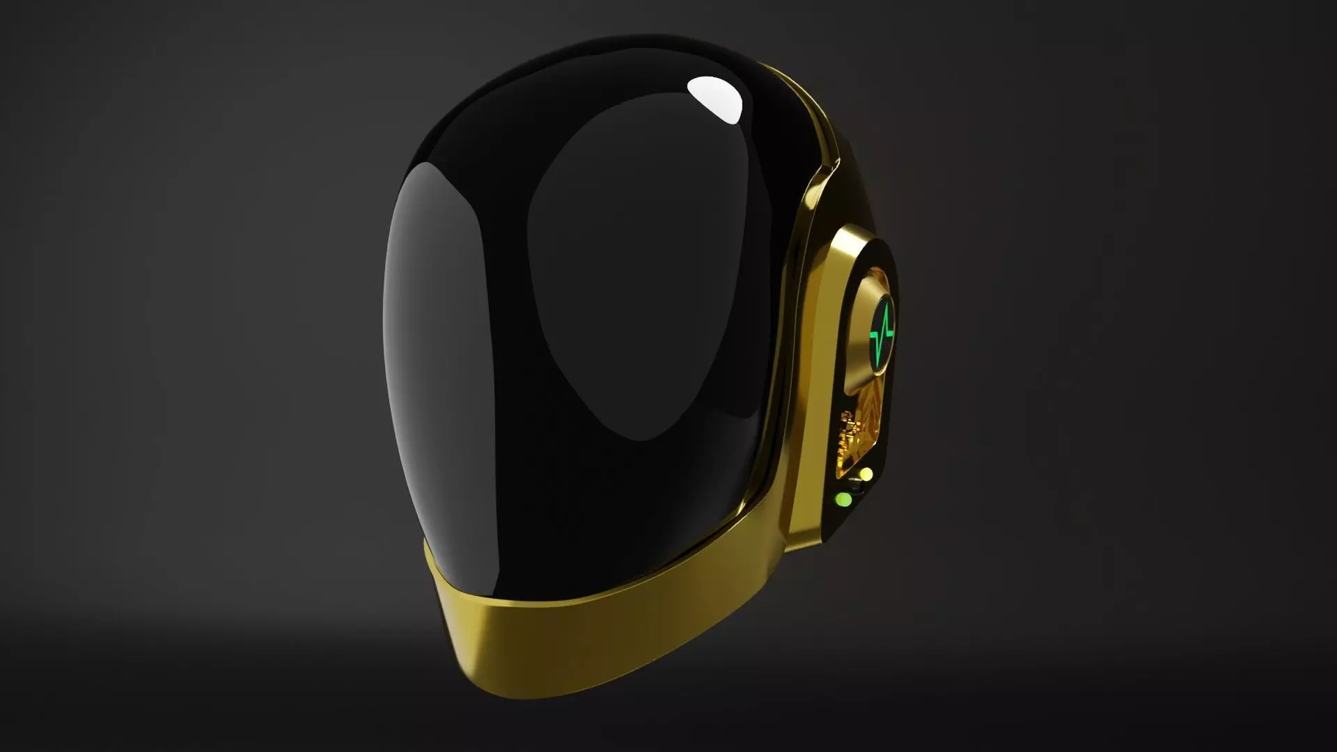 Daft Punk - Guy Manuel 3D Helmet 3D model_0