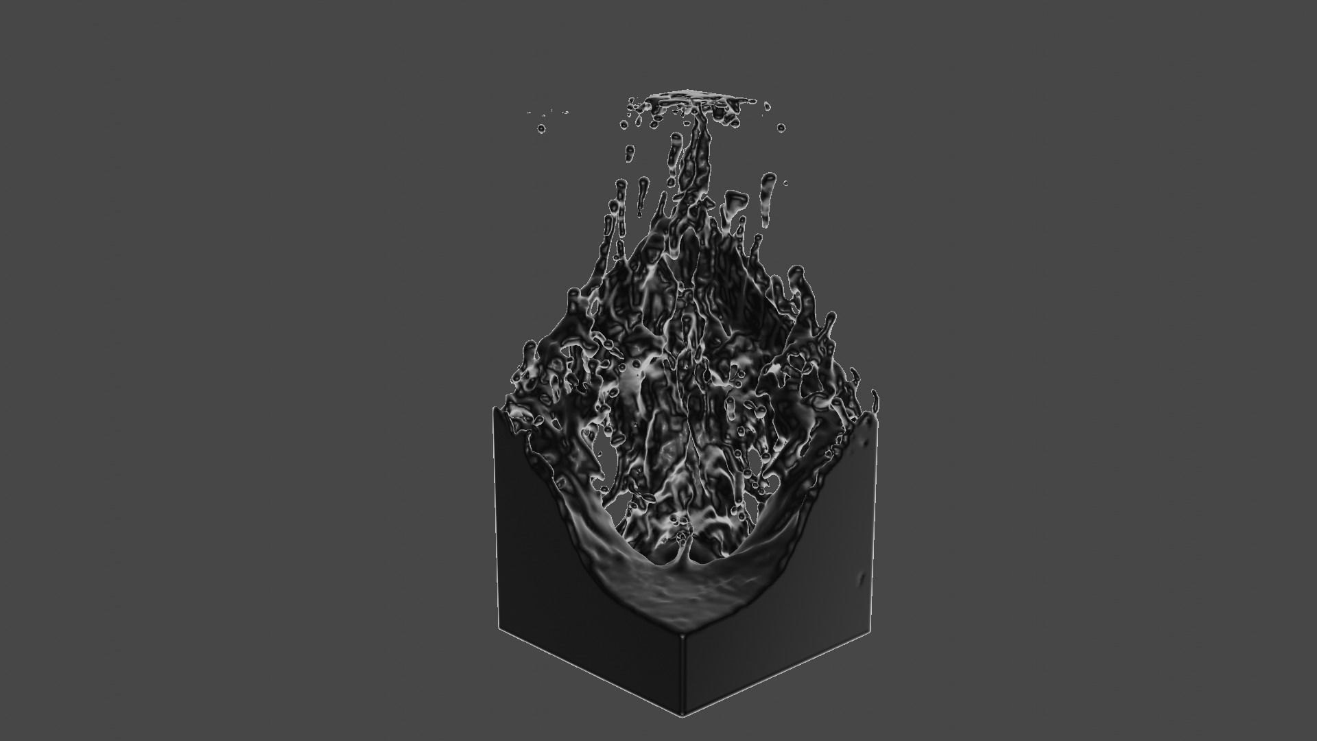 Animated Water - isometric cubes - realistic splash effects 3D model_20