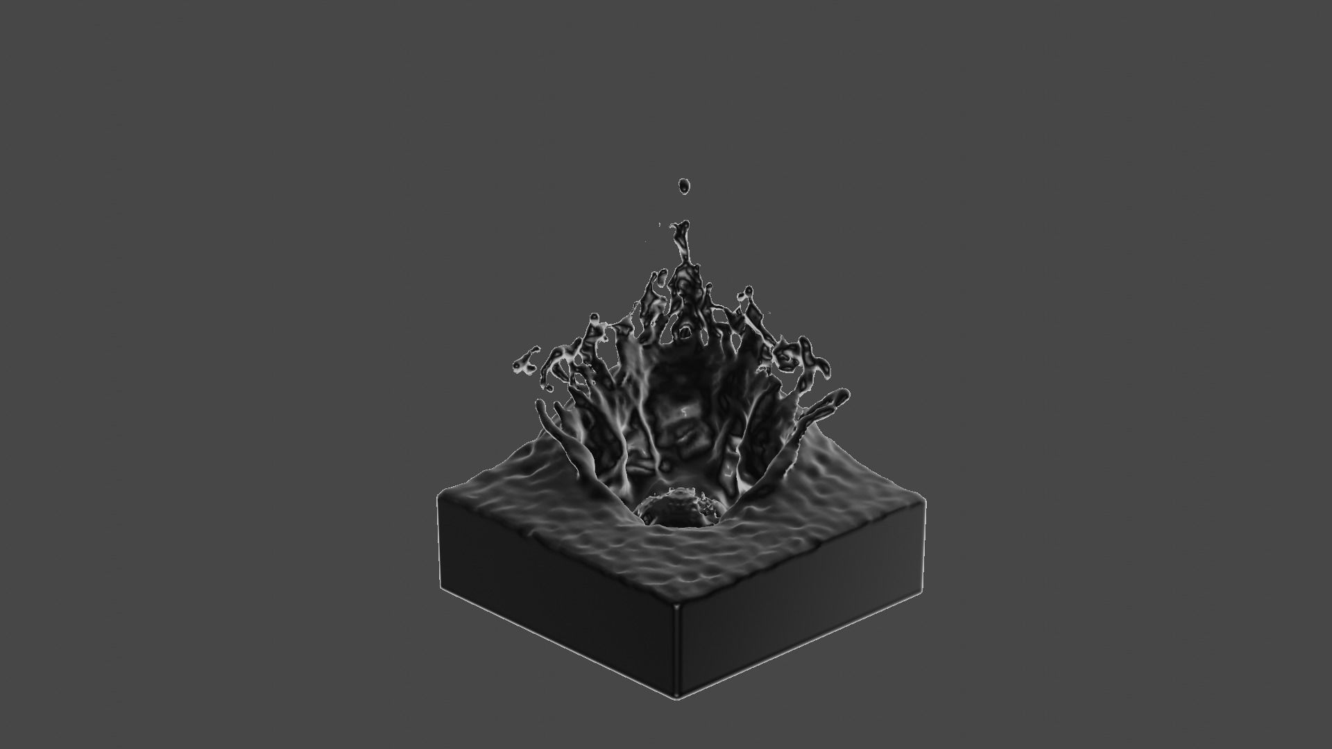 Animated Water - isometric cubes - realistic splash effects 3D model_18