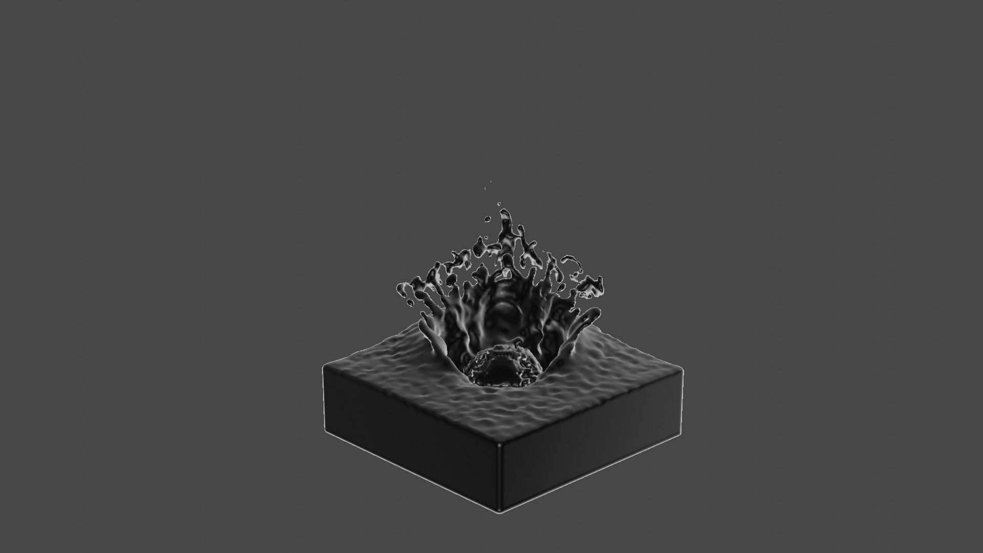 Animated Water - isometric cubes - realistic splash effects 3D model_28